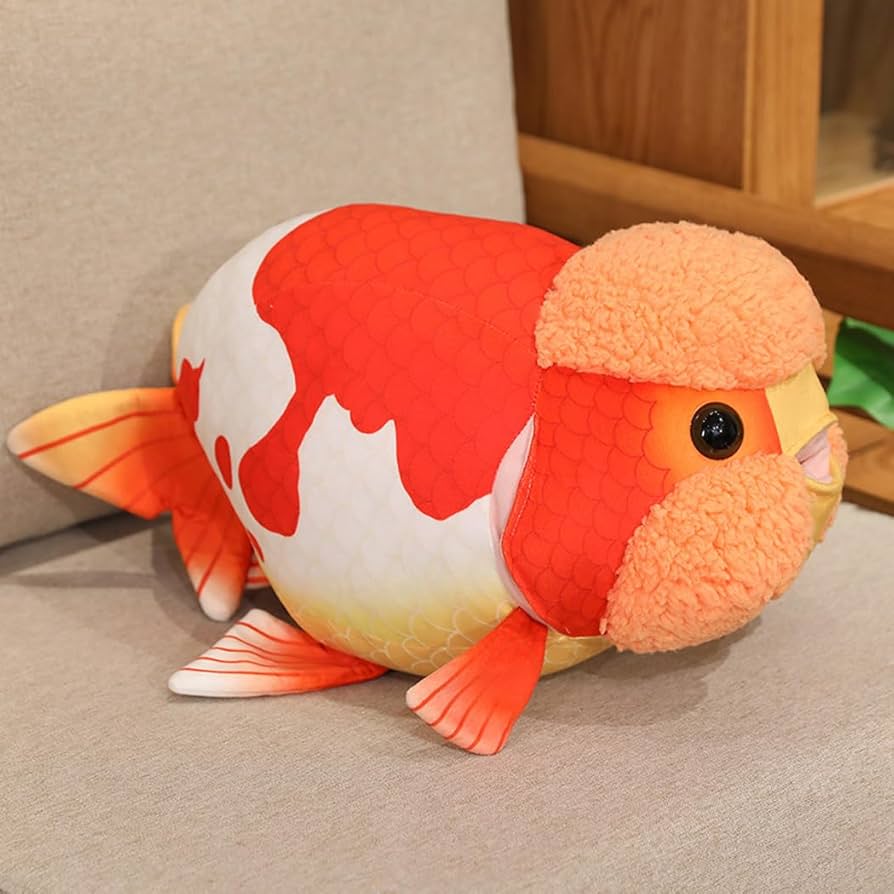 Amazon.co.jp: MILEE リアルランチュウキンギョ ぬいぐるみ 金魚